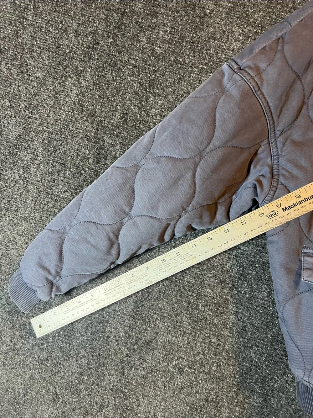 Quilted Bomber Jacket - Dusty Blue